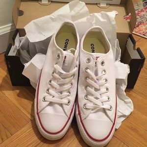 White Converse Low Tops - Brand New